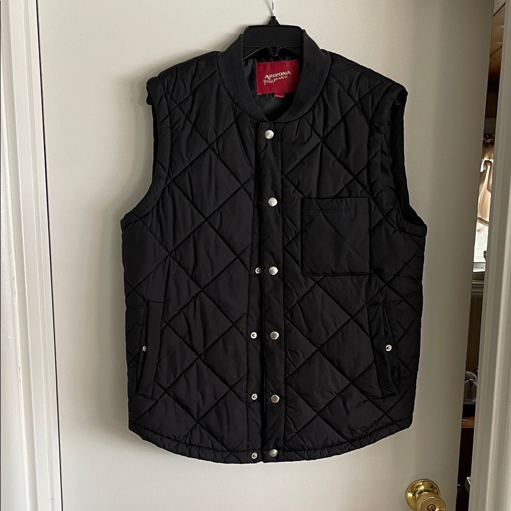 Quilted Black Vest